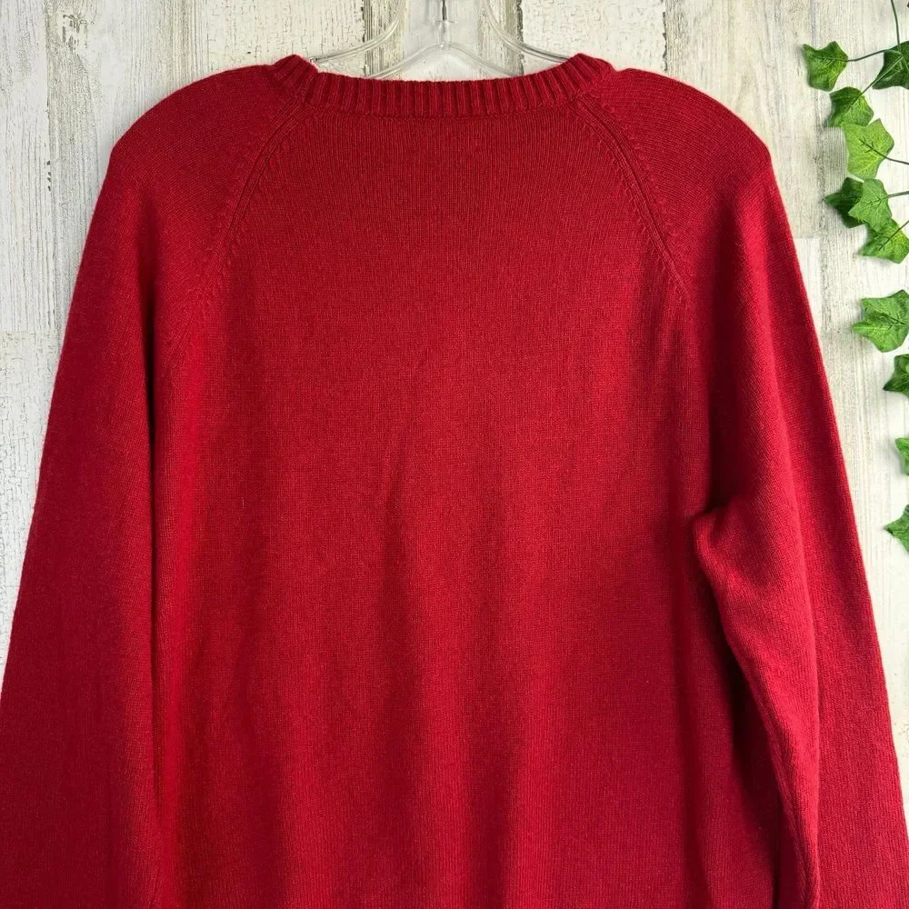 J. Crew Crewneck red Sweater size large